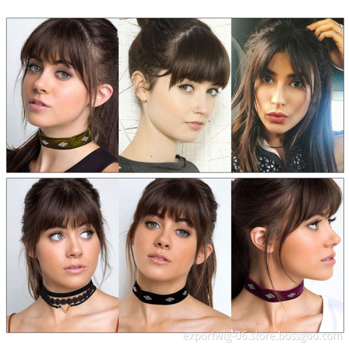 real hair bangs 100% human natural hair clip in Extensions Fringe Air neat Bangs Blonde Heat Resistant Hairpiece for women